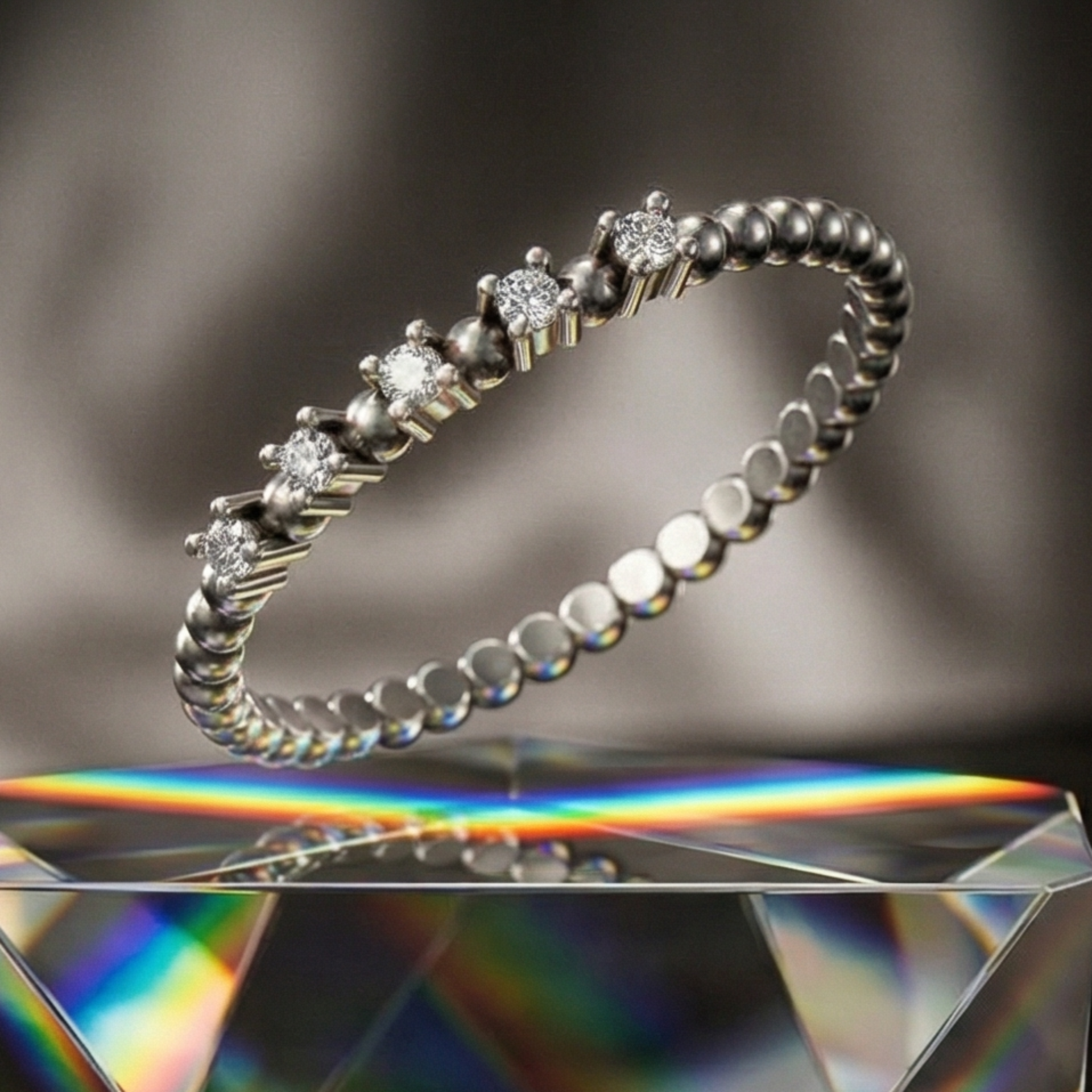 Orbital Pulse Platinum Plated Lab Grown Diamond Ring