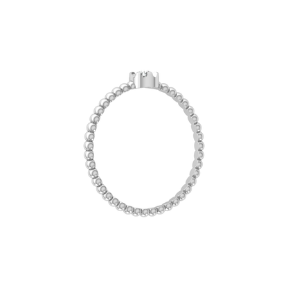 Frost Point Platinum Plated Lab Grown Diamond Ring