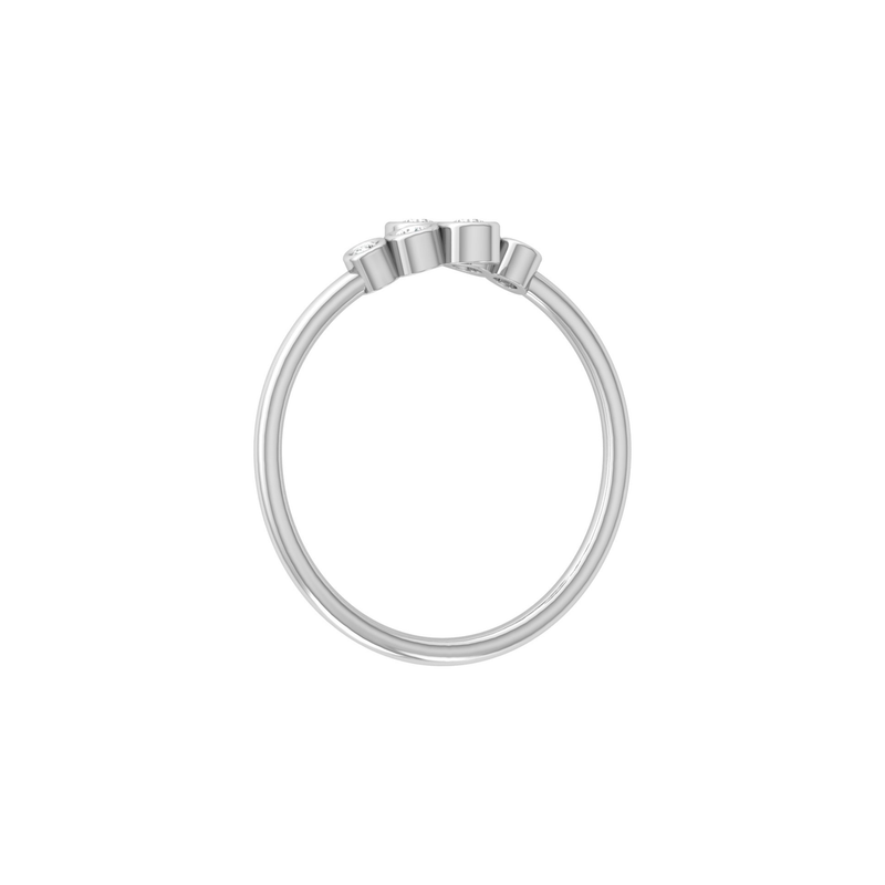 Floating Trio Platinum Plated Lab Grown Diamond Ring