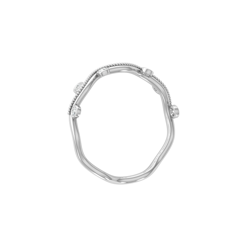 Sea Foam Sparkle Platinum Plated Lab Grown Diamond Ring