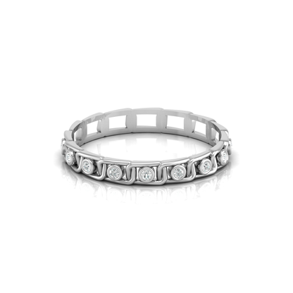 Bonded Bezel Platinum Plated Lab Grown Diamond Ring
