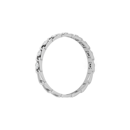 Bonded Bezel Platinum Plated Lab Grown Diamond Ring