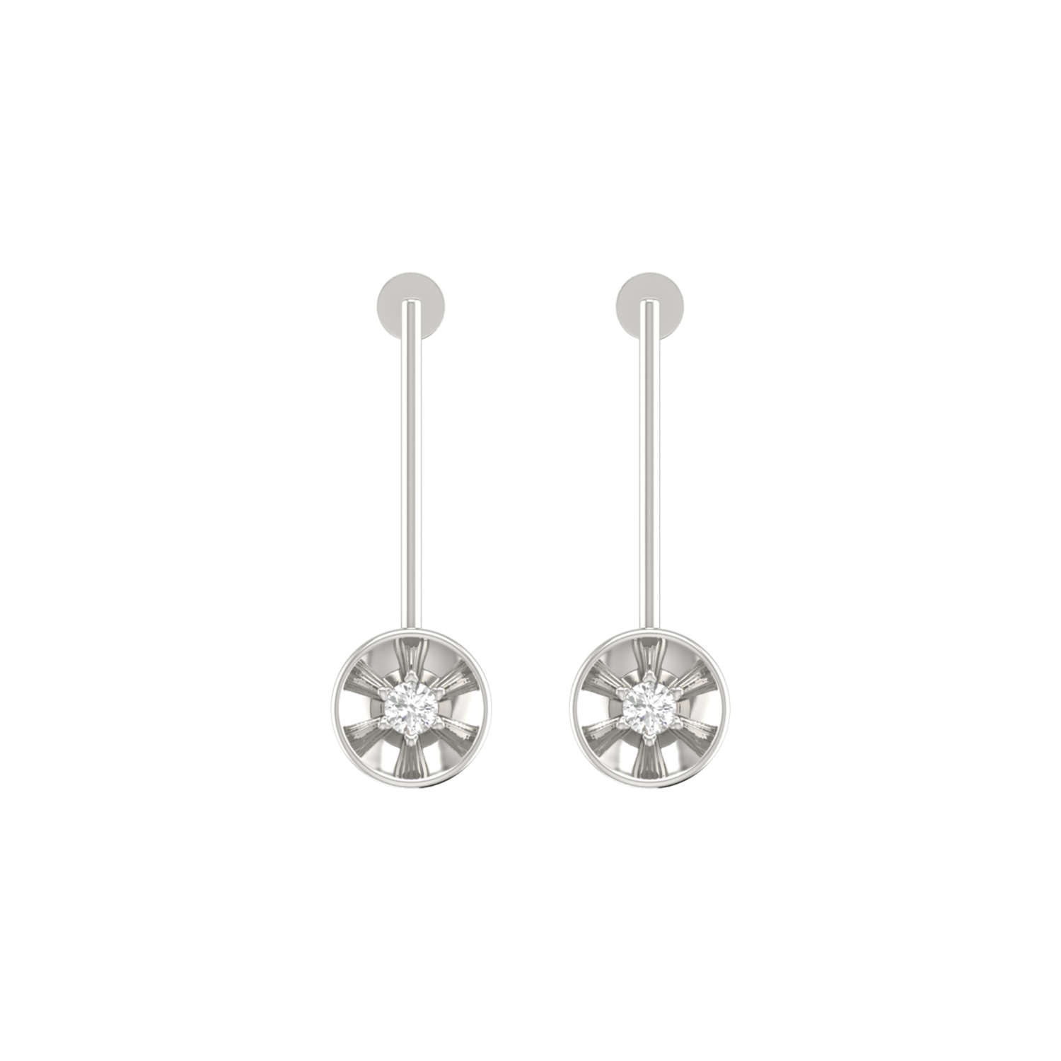 Signature Spire Platinum Plated Lab Grown Diamond Earrings