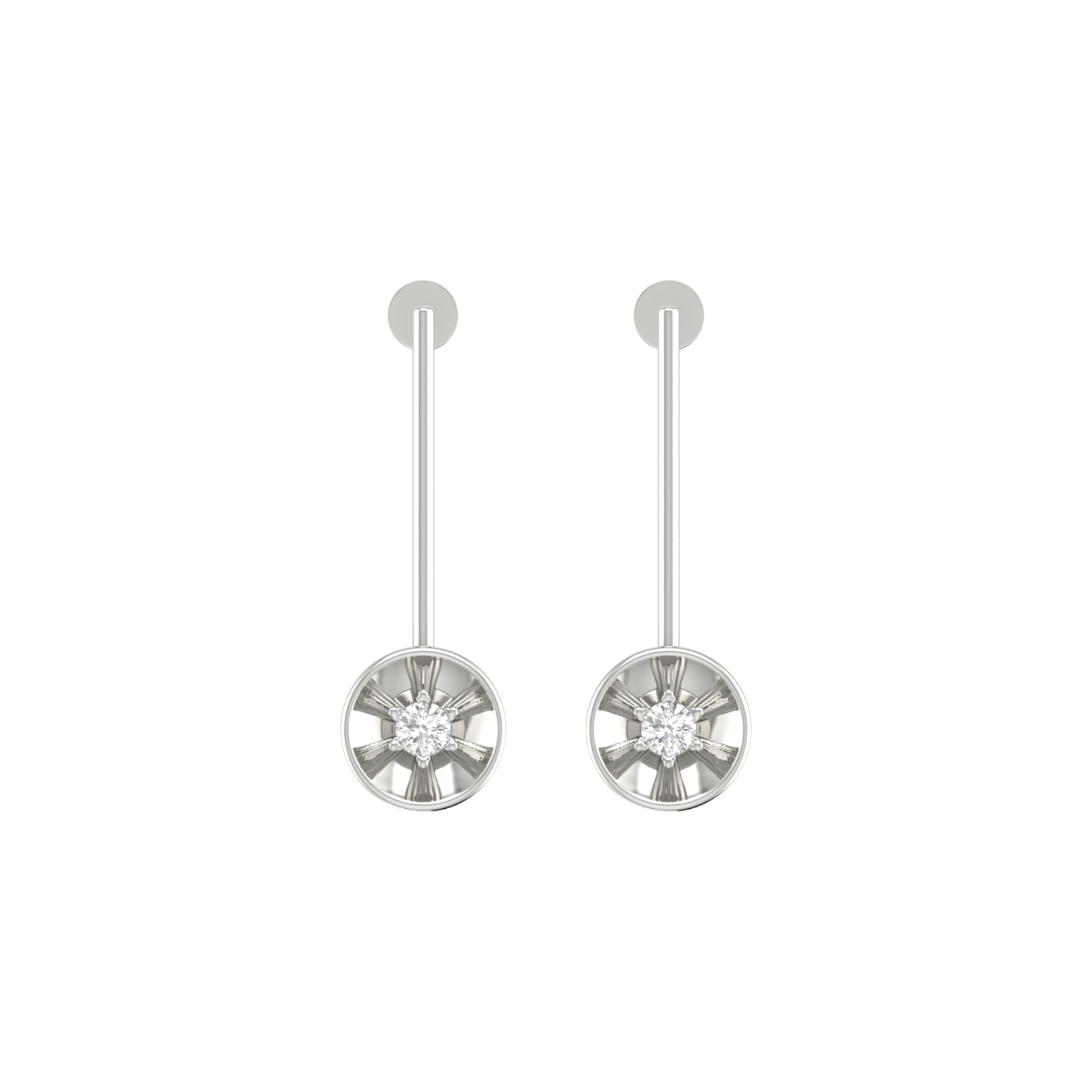 Signature Spire Platinum Plated Lab Grown Diamond Earrings