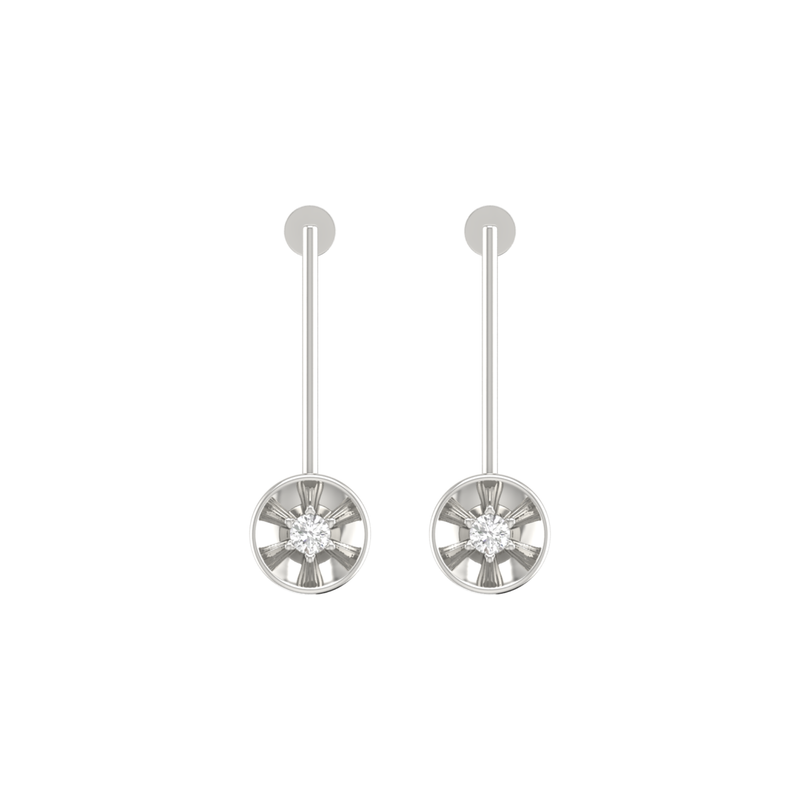Signature Spire Platinum Plated Lab Grown Diamond Earrings