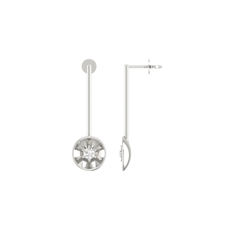Signature Spire Platinum Plated Lab Grown Diamond Earrings