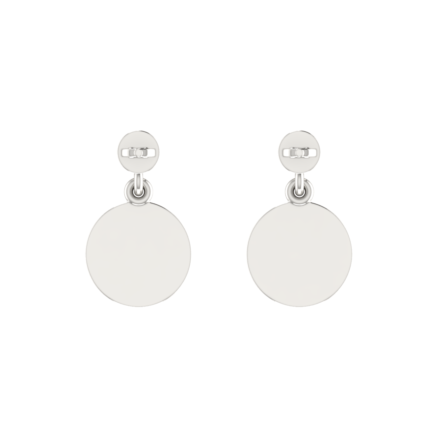 Manifest Medallion Platinum Plated Lab Grown Diamond Earrings
