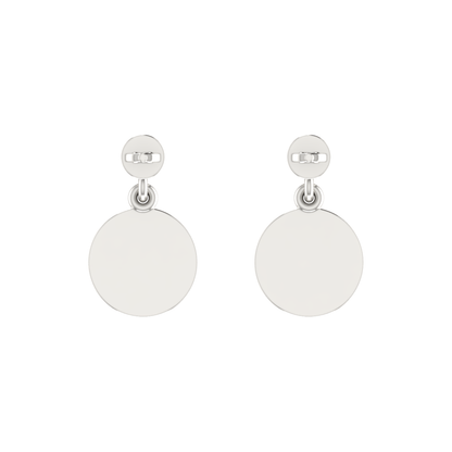 Manifest Medallion Platinum Plated Lab Grown Diamond Earrings