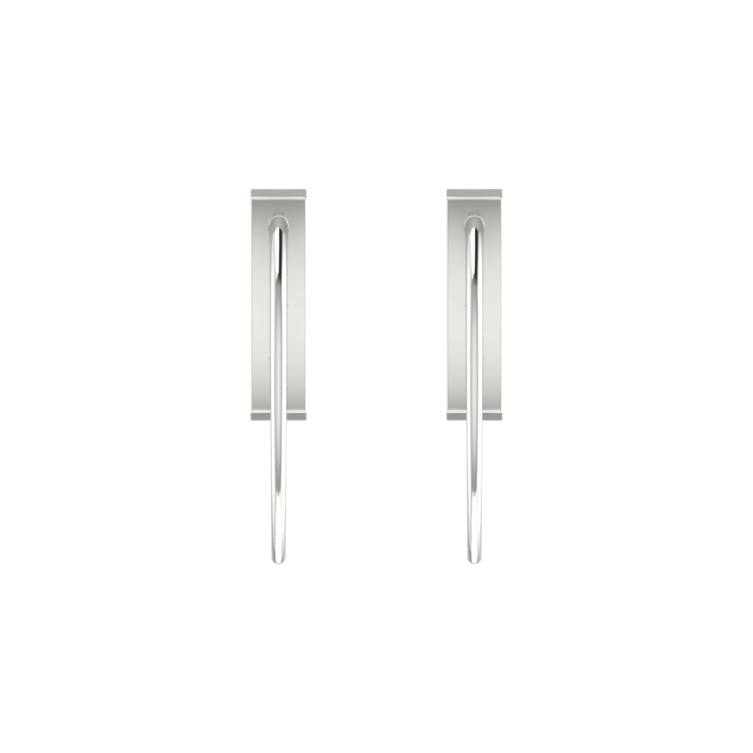 Spire Pave Platinum Plated Lab Grown Diamond Earrings