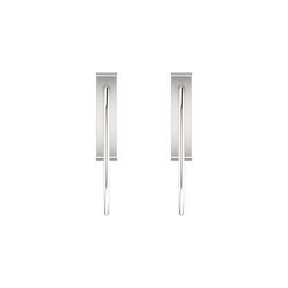 Spire Pave Platinum Plated Lab Grown Diamond Earrings