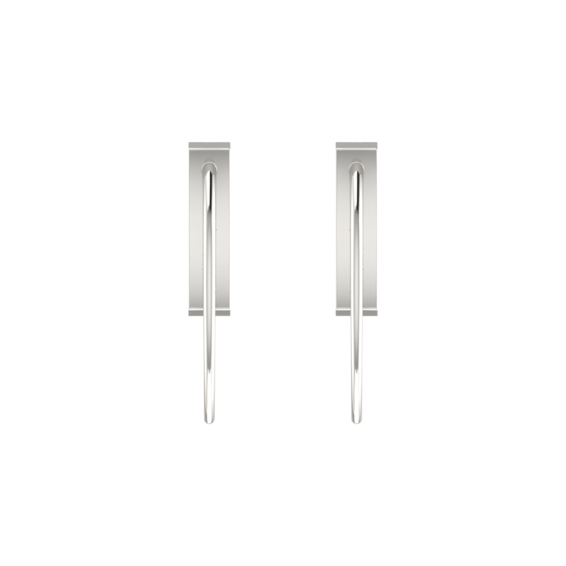 Spire Pave Platinum Plated Lab Grown Diamond Earrings