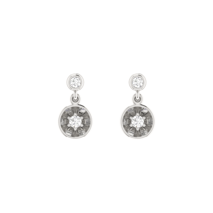 Turbine Platinum Plated Lab Grown Diamond Earrings