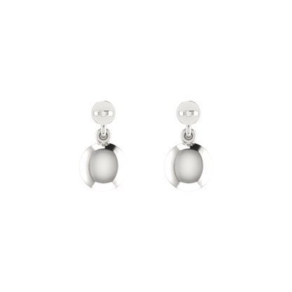 Turbine Platinum Plated Lab Grown Diamond Earrings
