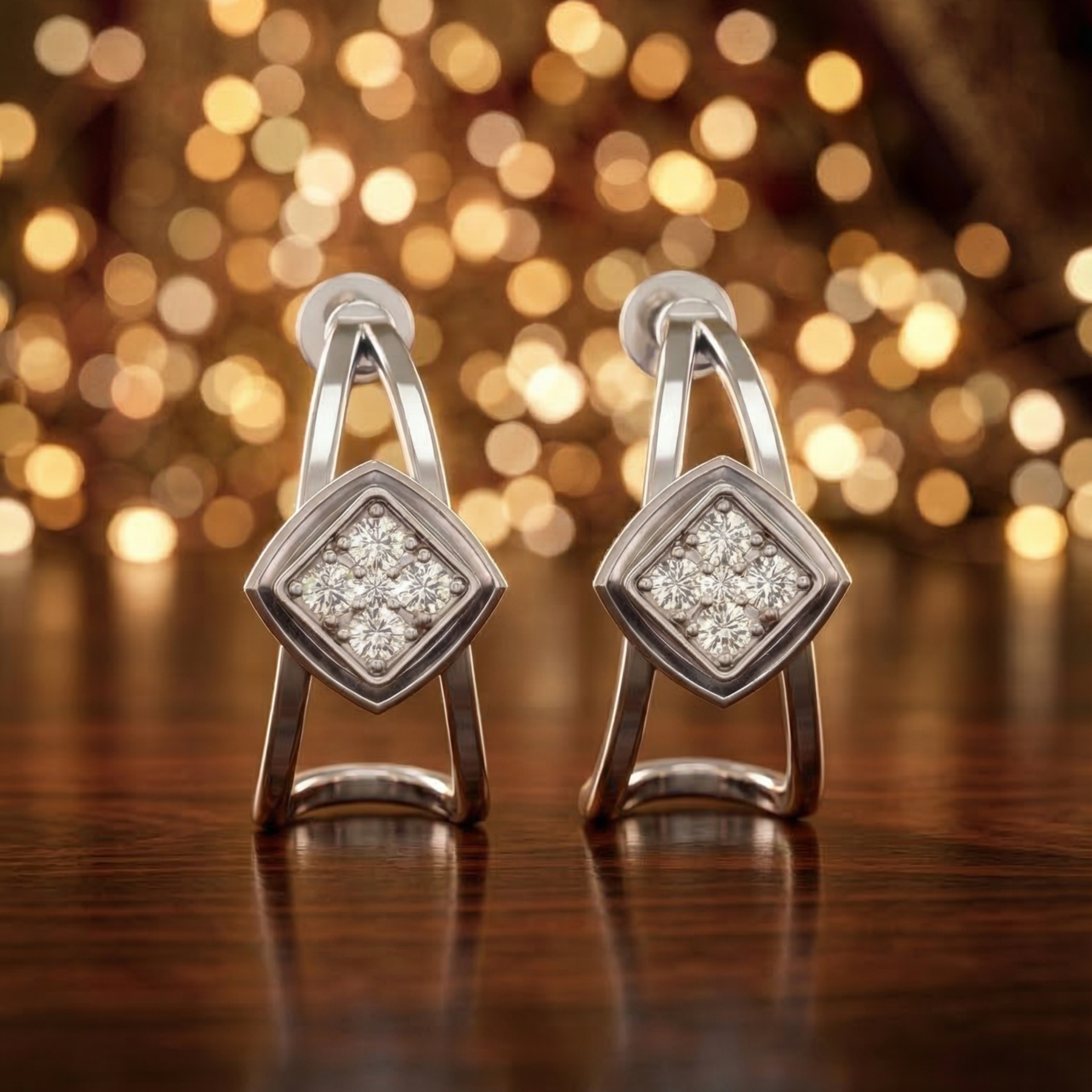 Guardian Kite Platinum Plated Lab Grown Diamond Earrings