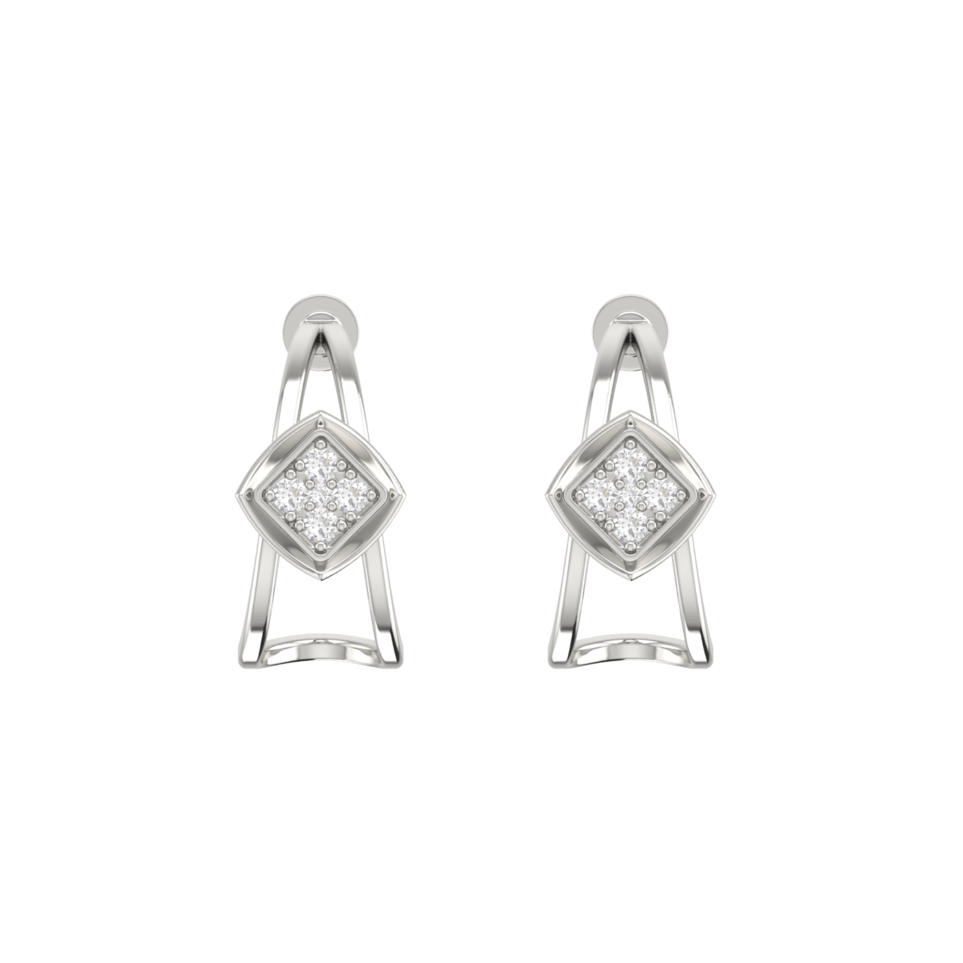 Guardian Kite Platinum Plated Lab Grown Diamond Earrings