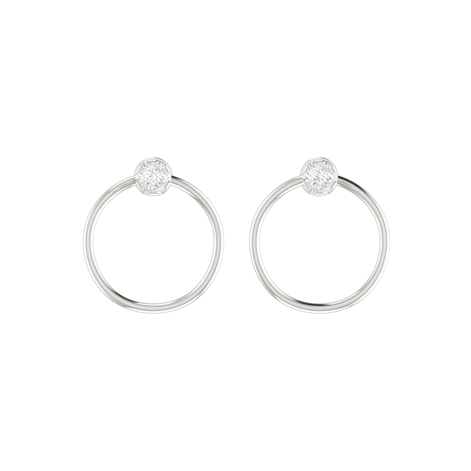 Portal Platinum Plated Lab Grown Diamond Earrings