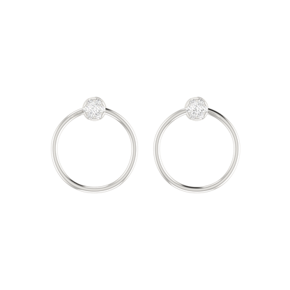 Portal Platinum Plated Lab Grown Diamond Earrings