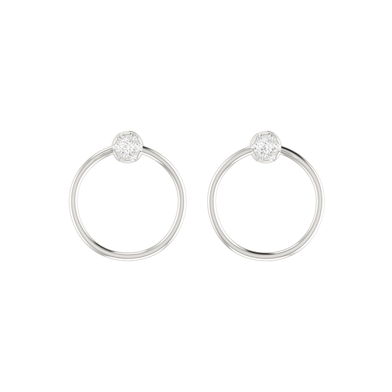 Portal Platinum Plated Lab Grown Diamond Earrings