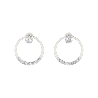 Axiom Rim Platinum Plated Lab Grown Diamond Earrings