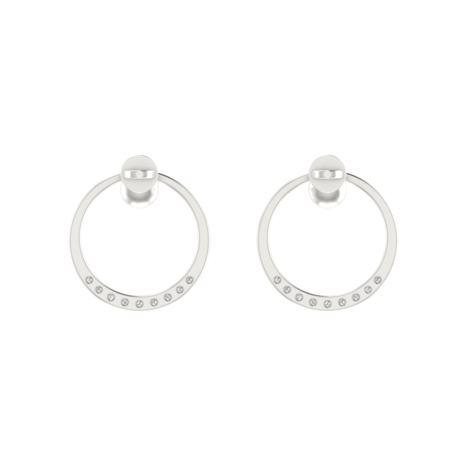 Axiom Rim Platinum Plated Lab Grown Diamond Earrings