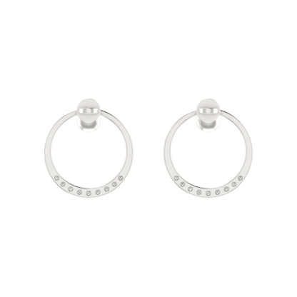 Axiom Rim Platinum Plated Lab Grown Diamond Earrings