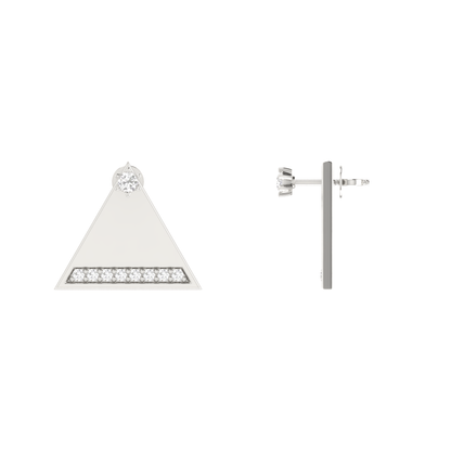 Edge Delta Glow Platinum Plated Lab Grown Diamond Earrings