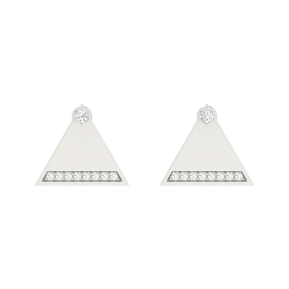 Edge Delta Glow Platinum Plated Lab Grown Diamond Earrings