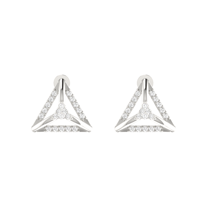 Shard Spark Platinum Plated Lab Grown Diamond Earrings