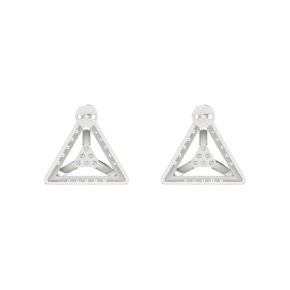 Shard Spark Platinum Plated Lab Grown Diamond Earrings