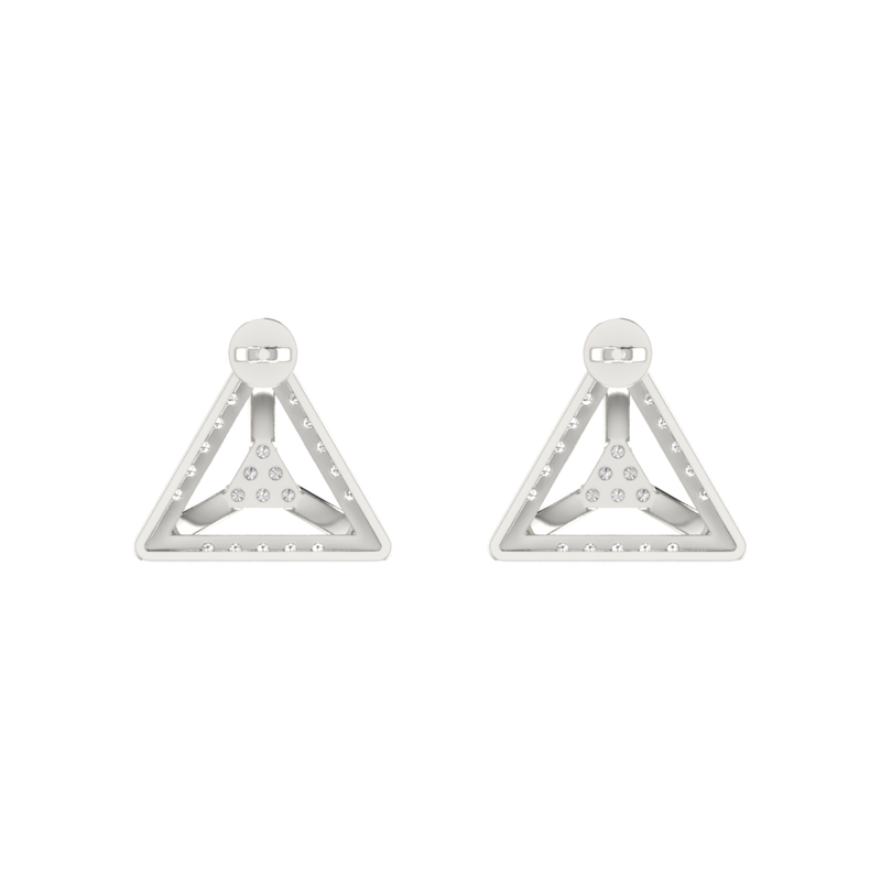 Shard Spark Platinum Plated Lab Grown Diamond Earrings