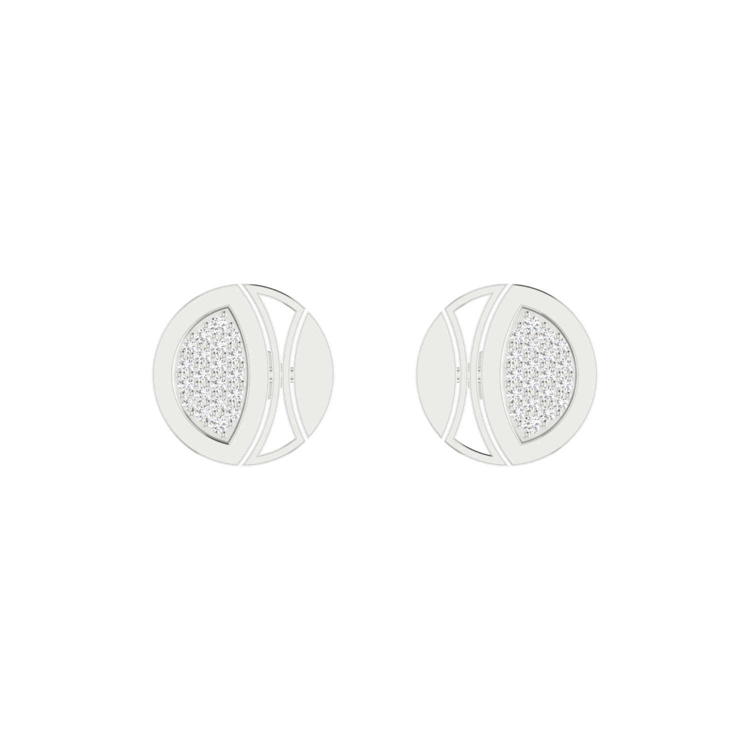 Orbit Phase Platinum Plated Lab Grown Diamond Earrings