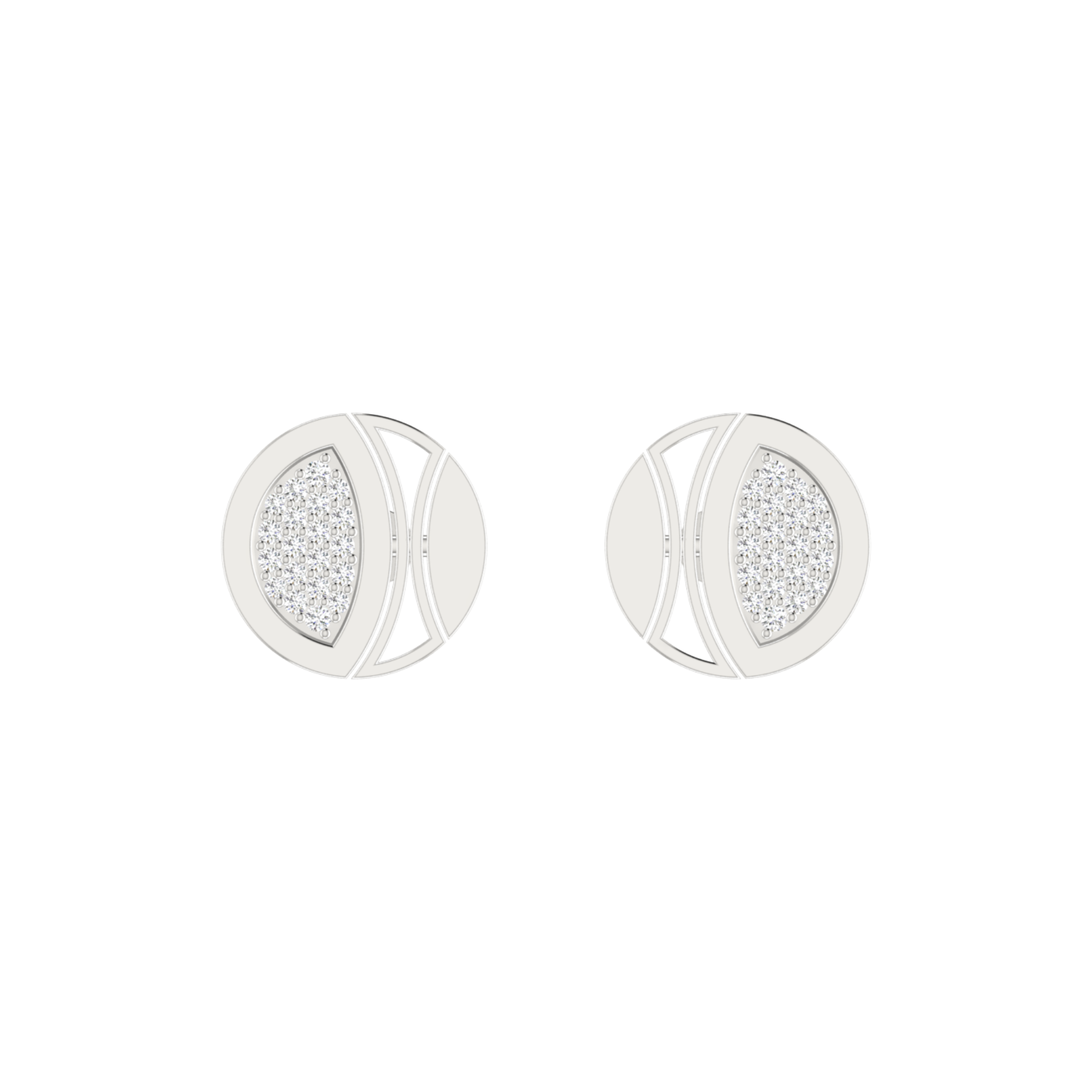 Orbit Phase Platinum Plated Lab Grown Diamond Earrings