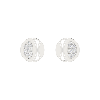 Orbit Phase Platinum Plated Lab Grown Diamond Earrings