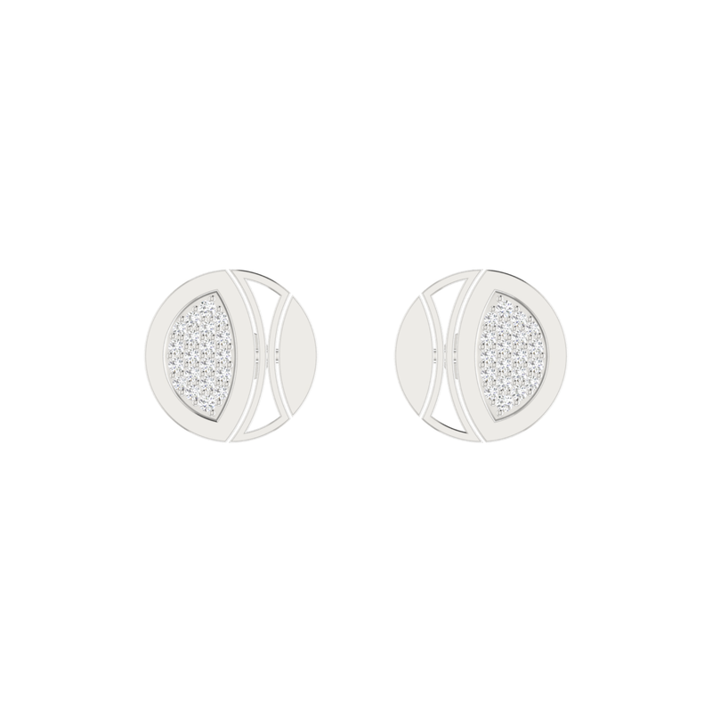 Orbit Phase Platinum Plated Lab Grown Diamond Earrings