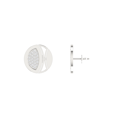 Orbit Phase Platinum Plated Lab Grown Diamond Earrings