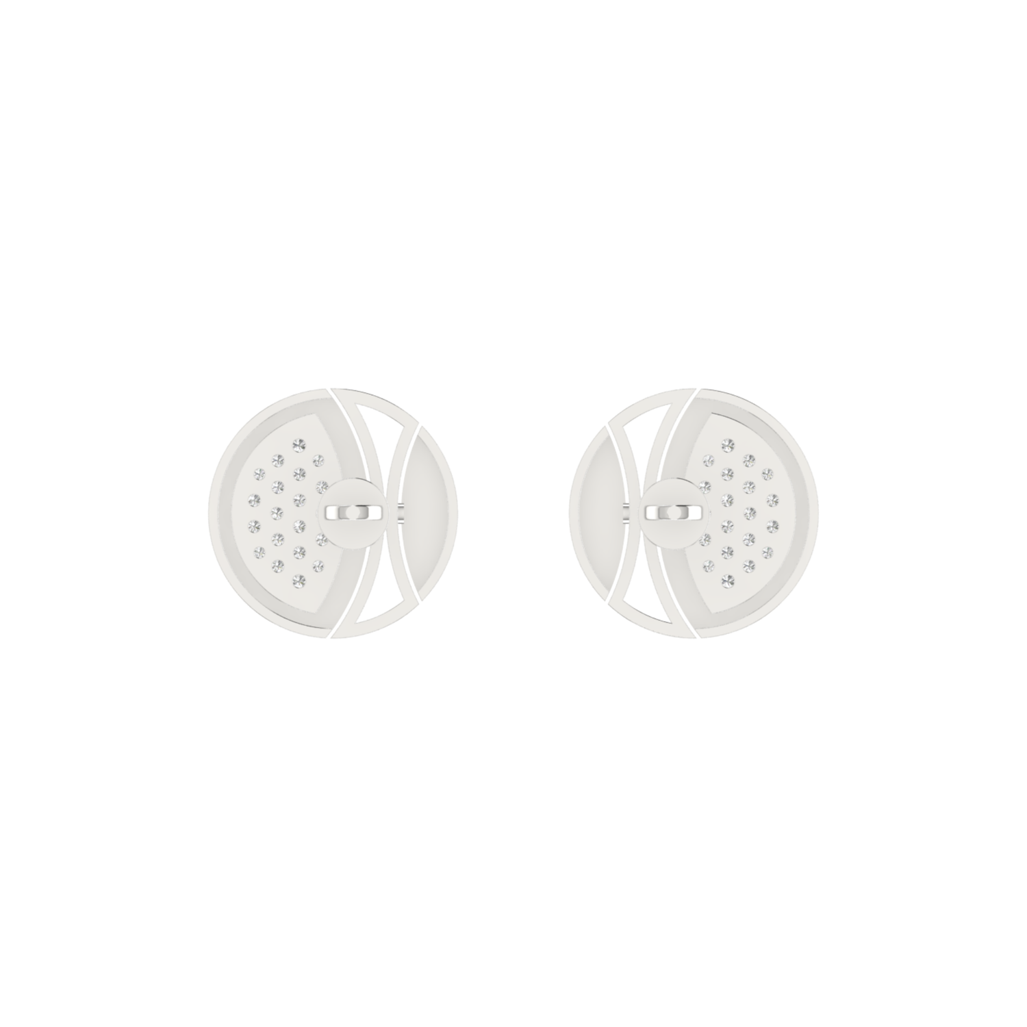 Orbit Phase Platinum Plated Lab Grown Diamond Earrings