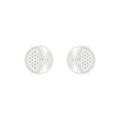 Orbit Phase Platinum Plated Lab Grown Diamond Earrings