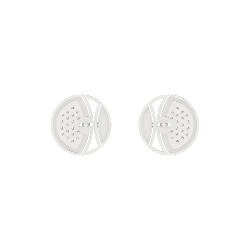 Orbit Phase Platinum Plated Lab Grown Diamond Earrings