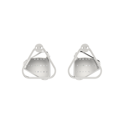 Pulse Frame Platinum Plated Lab Grown Diamond Earrings