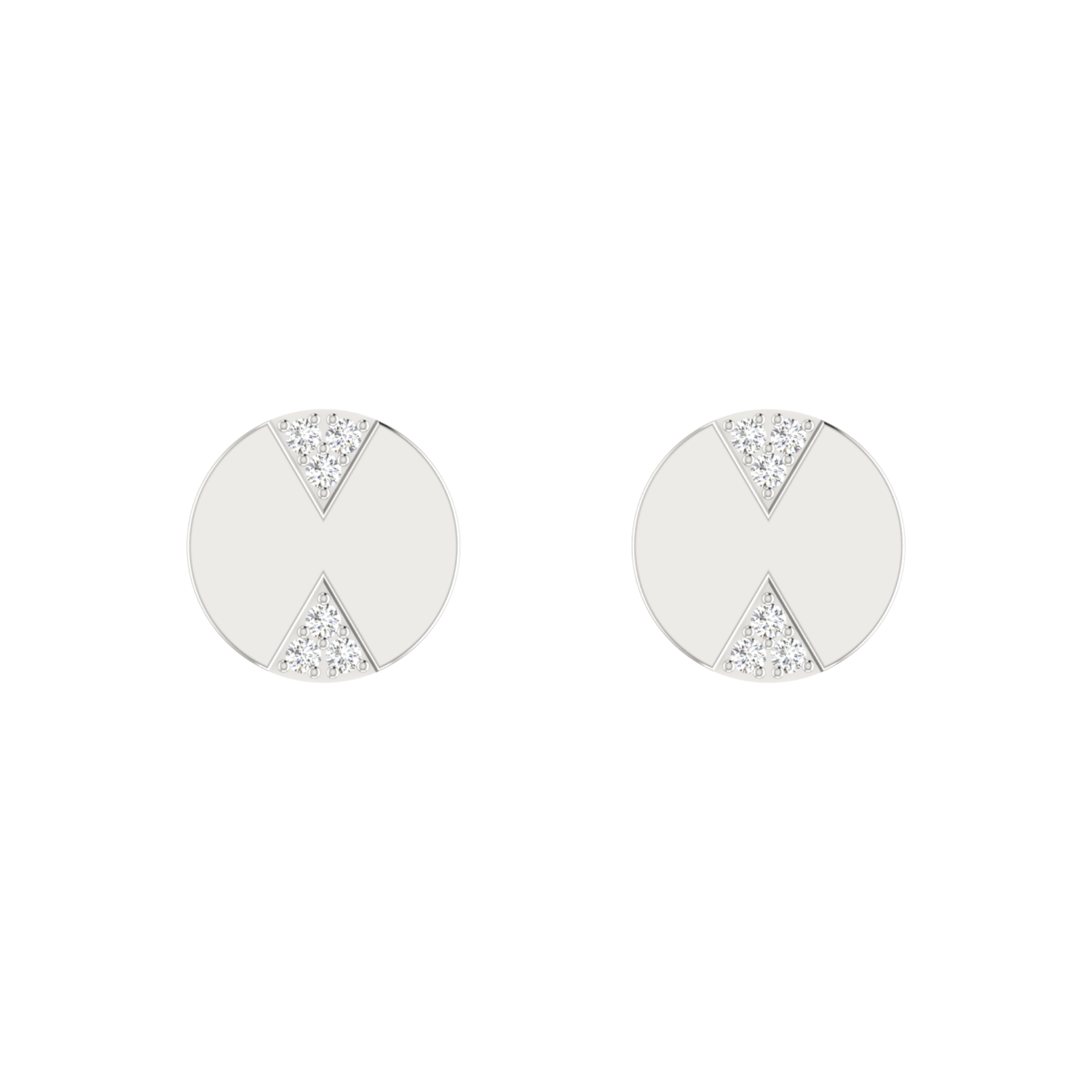 Slash Orbit Platinum Plated Lab Grown Diamond Earrings