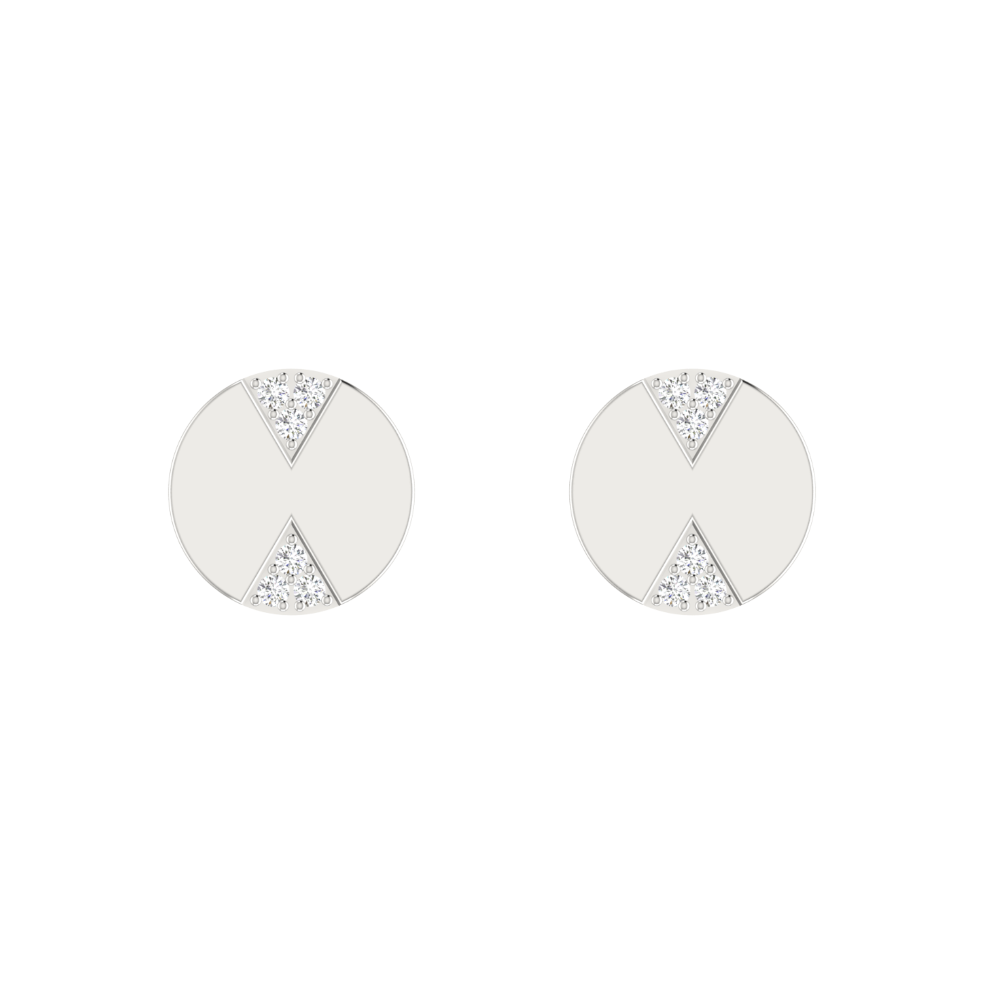 Slash Orbit Platinum Plated Lab Grown Diamond Earrings