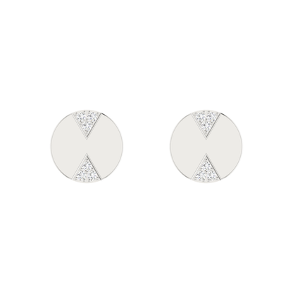 Slash Orbit Platinum Plated Lab Grown Diamond Earrings