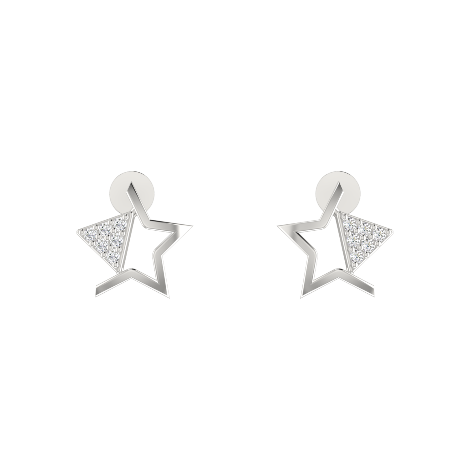 Galaxy Peak Platinum Plated Lab Grown Diamond Earrings