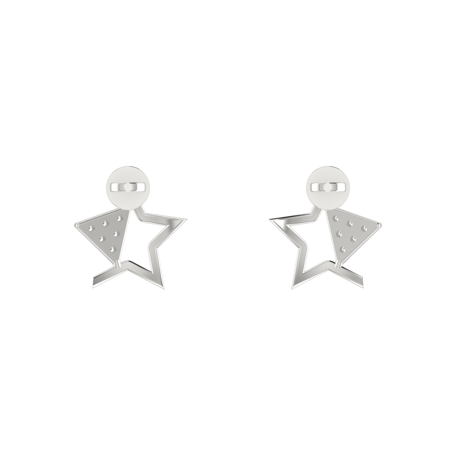 Galaxy Peak Platinum Plated Lab Grown Diamond Earrings