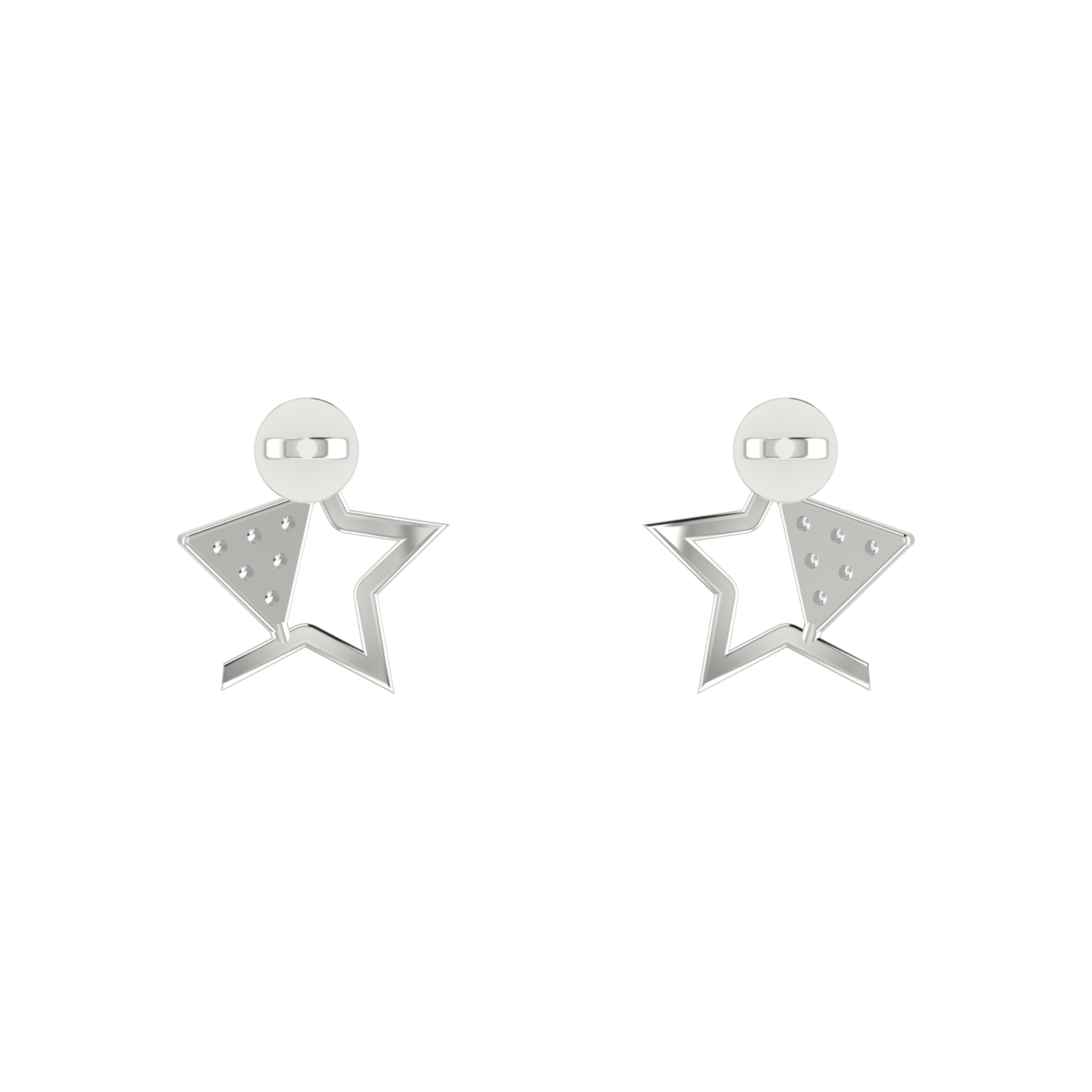 Galaxy Peak Platinum Plated Lab Grown Diamond Earrings