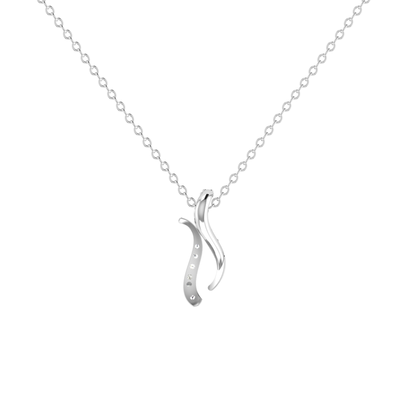 Vesper Dual Platinum Plated Lab Grown Diamond Pendant