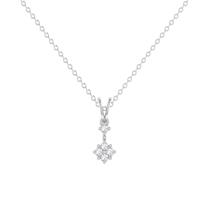 Linden Bloom Platinum Plated Lab Grown Diamond Pendant