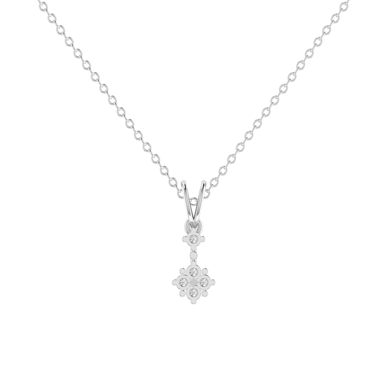 Linden Bloom Platinum Plated Lab Grown Diamond Pendant