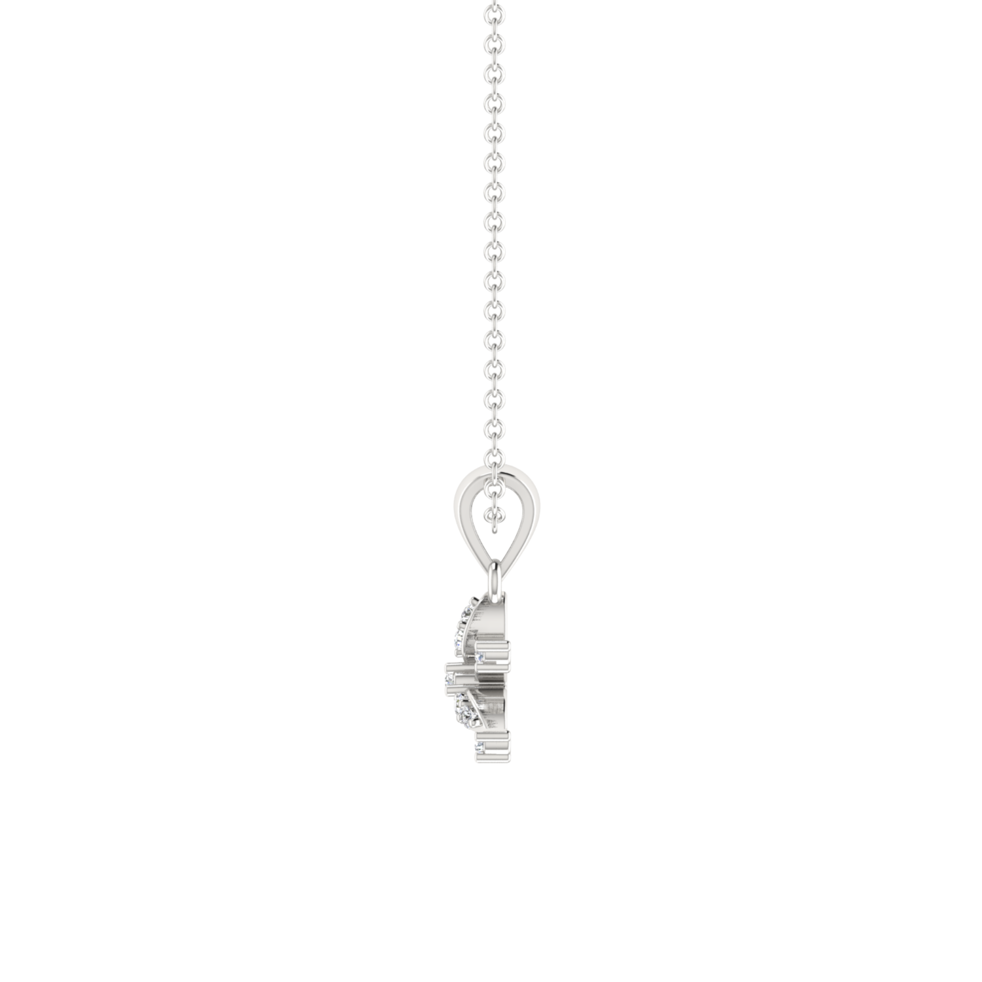Vala Platinum Plated Lab Grown Diamond Pendant
