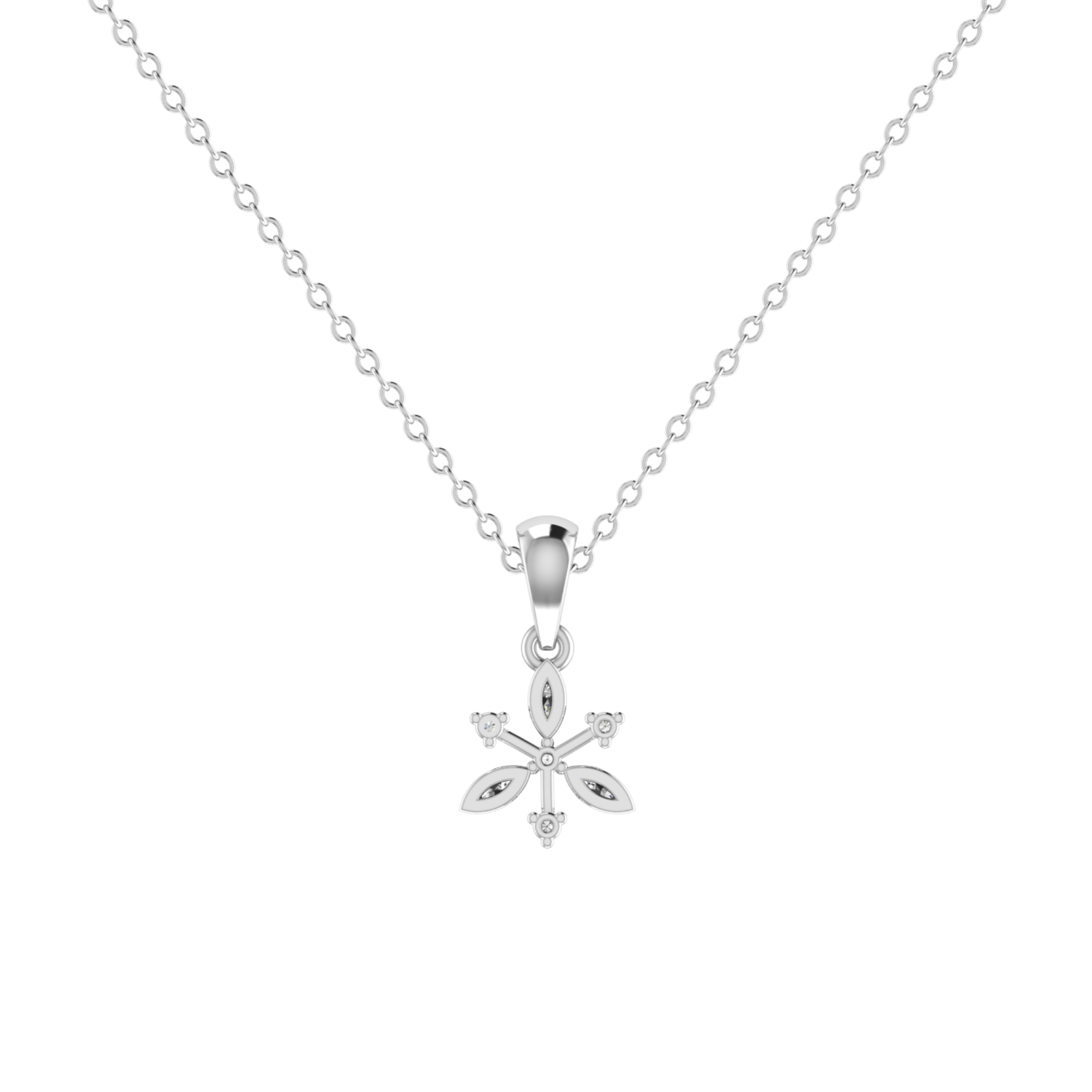 Vala Platinum Plated Lab Grown Diamond Pendant